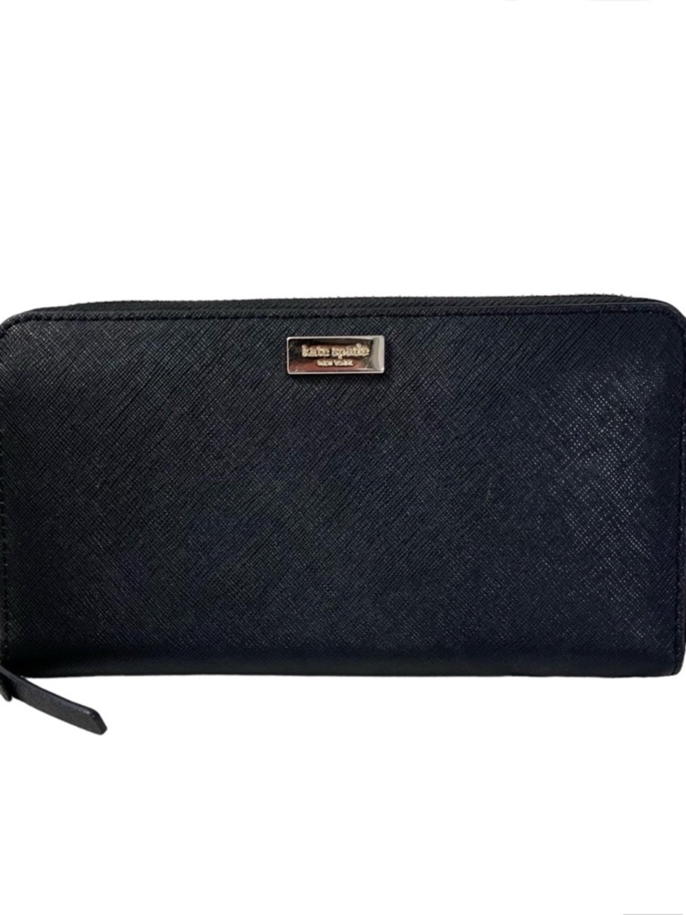 Kate Spade Laurel Way Neda Large Full Zip Wallet, Matte Black Leather